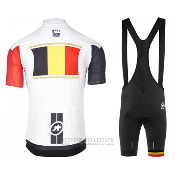 2017 Fahrradbekleidung Assos Champion Belgien Trikot Kurzarm und Tragerhose - zum Schließen ins Bild klicken